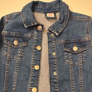 Hema size 134/140 (9-10) Girls stretch Denim Jacket with Silver Buttons